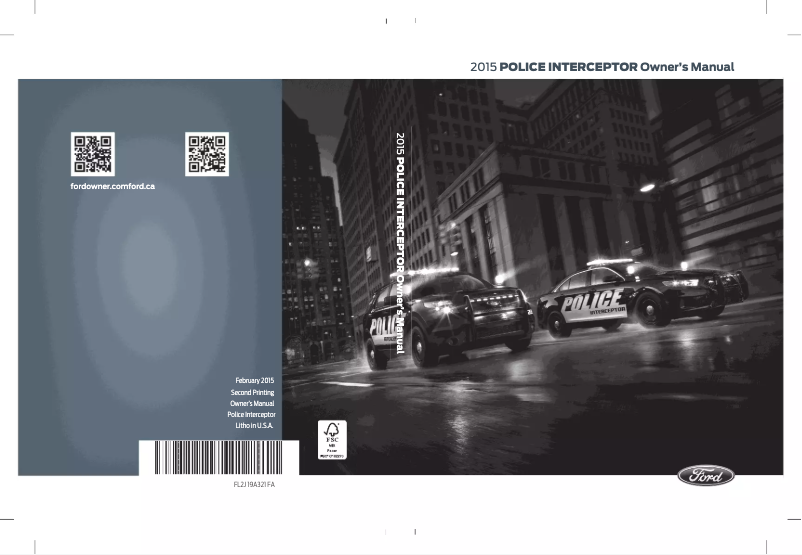 Page n°1 - Manuel utilisateur Ford Police Interceptor Utility (2015)