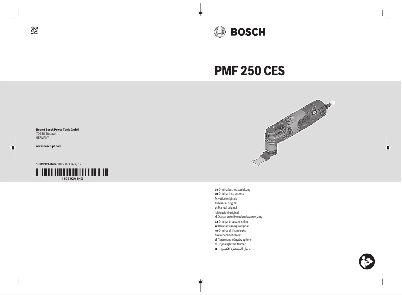 Page 1 de la notice Manuel utilisateur Bosch PMF 250 CES