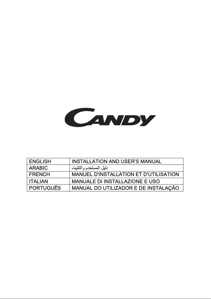 Page 1 de la notice Manuel utilisateur Candy CFT62/4S