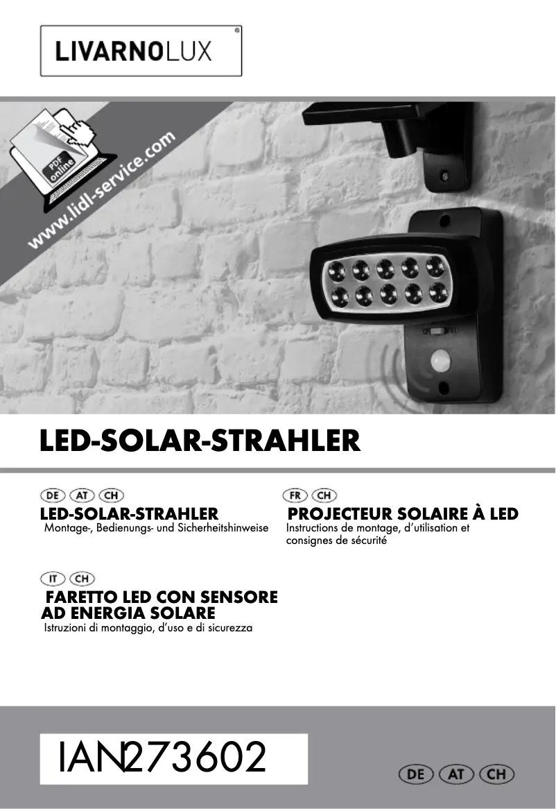 Page n°1 - Manuel utilisateur Livarno Lux IAN 273602