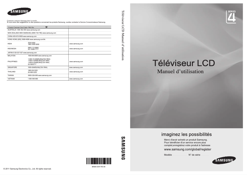 Image de la première page du manuel de l'appareil LA22D400E1R