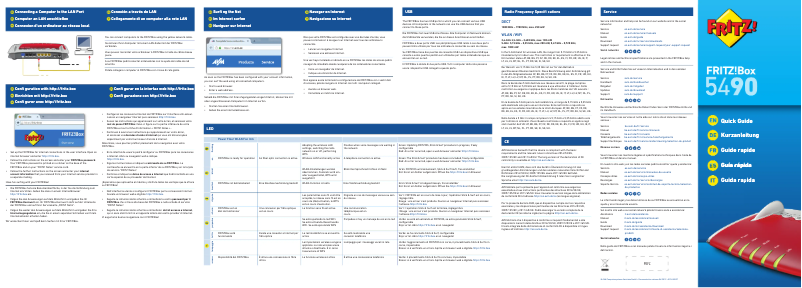 Image de la première page du manuel de l'appareil FRITZ!Box 5490