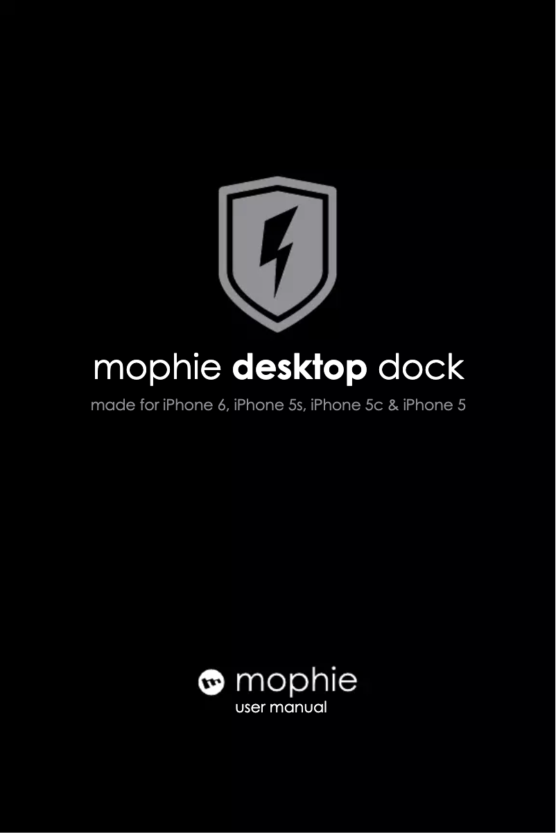 Página 1 del manual Manual de usuario Mophie desktop dock