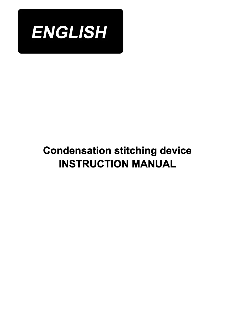 Page 1 de la notice Manuel utilisateur Juki Condensation stitching device