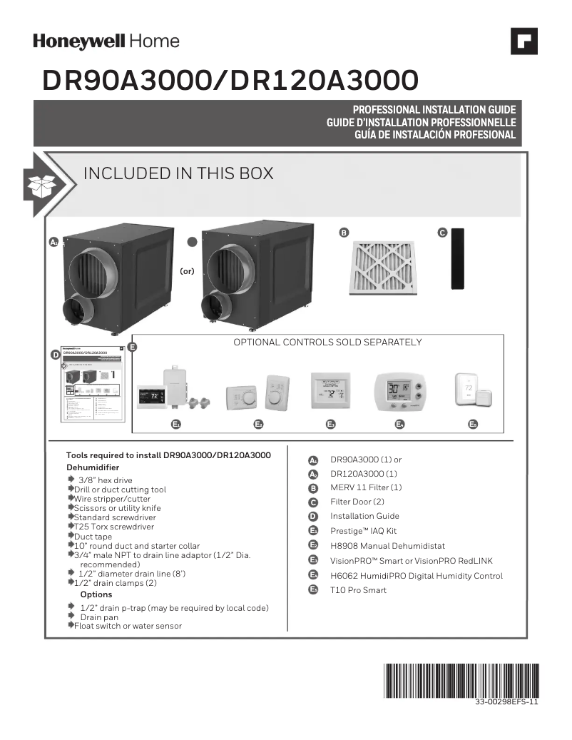 Image de la première page du manuel de l'appareil DR90A3000