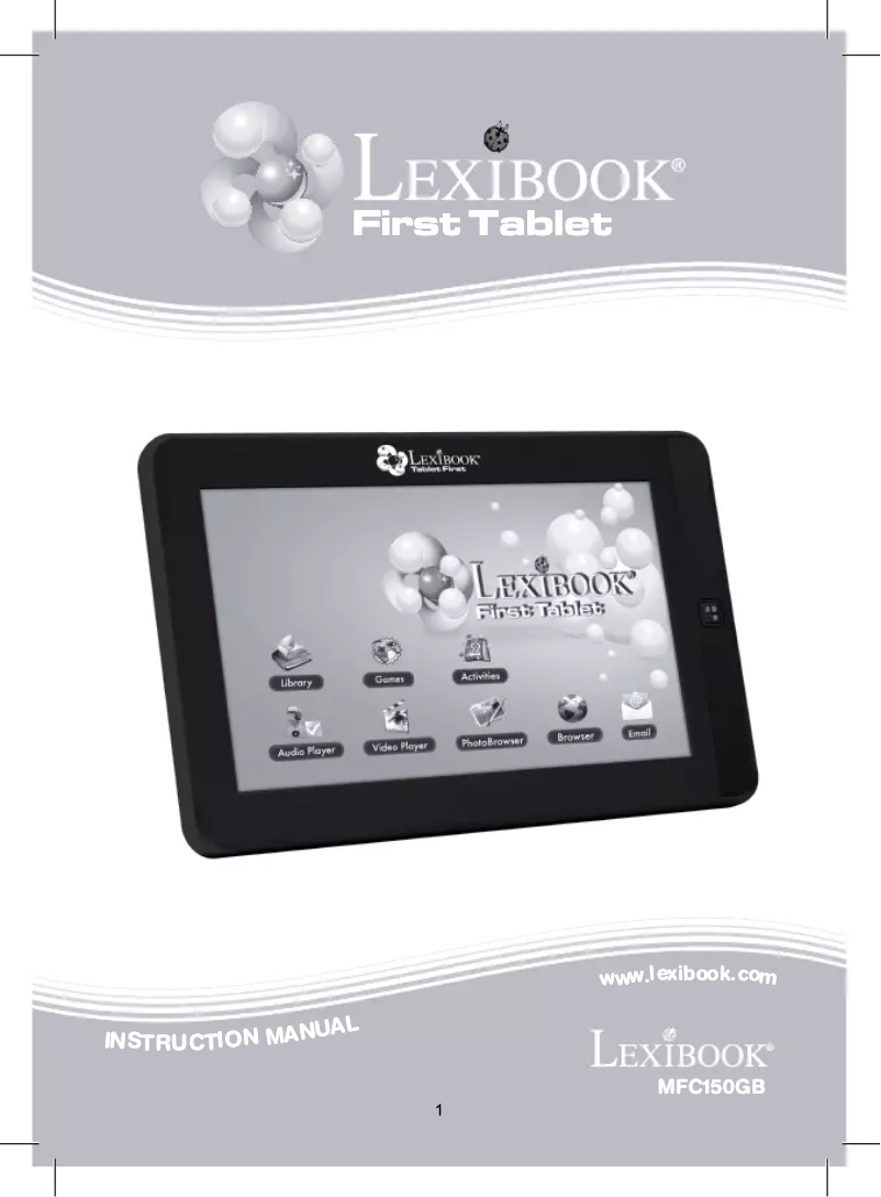 Page 1 de la notice Manuel utilisateur Lexibook First Tablet MFC150GB