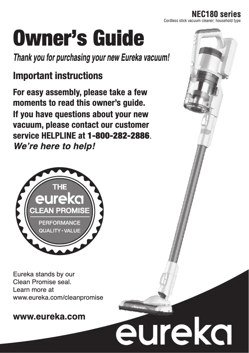 Image de la première page du manuel de l'appareil PowerClean NEC185