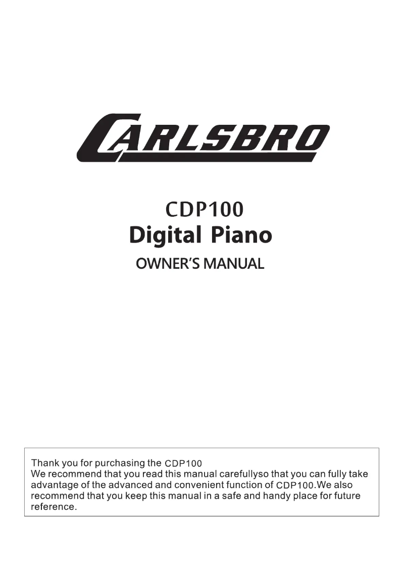 Page 1 de la notice Manuel utilisateur Carlsbro CDP100