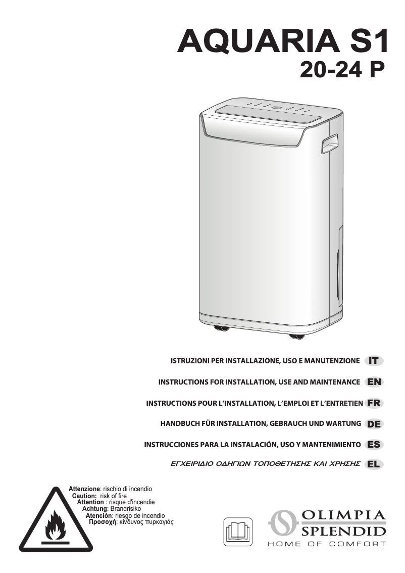 Página 1 del manual Manual de usuario Olimpia Splendid Aquaria S1 24 P