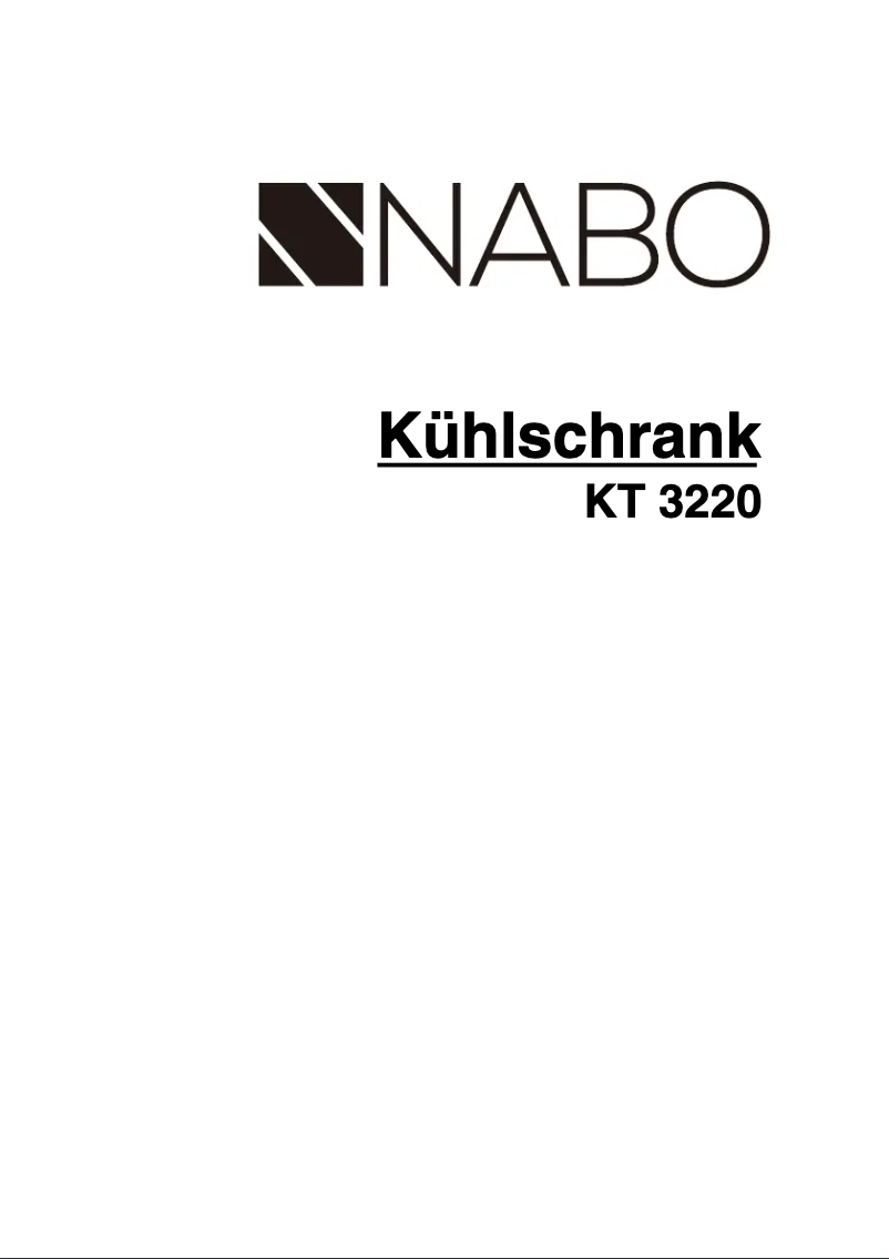 Page 1 de la notice Manuel utilisateur Nabo KT 3220