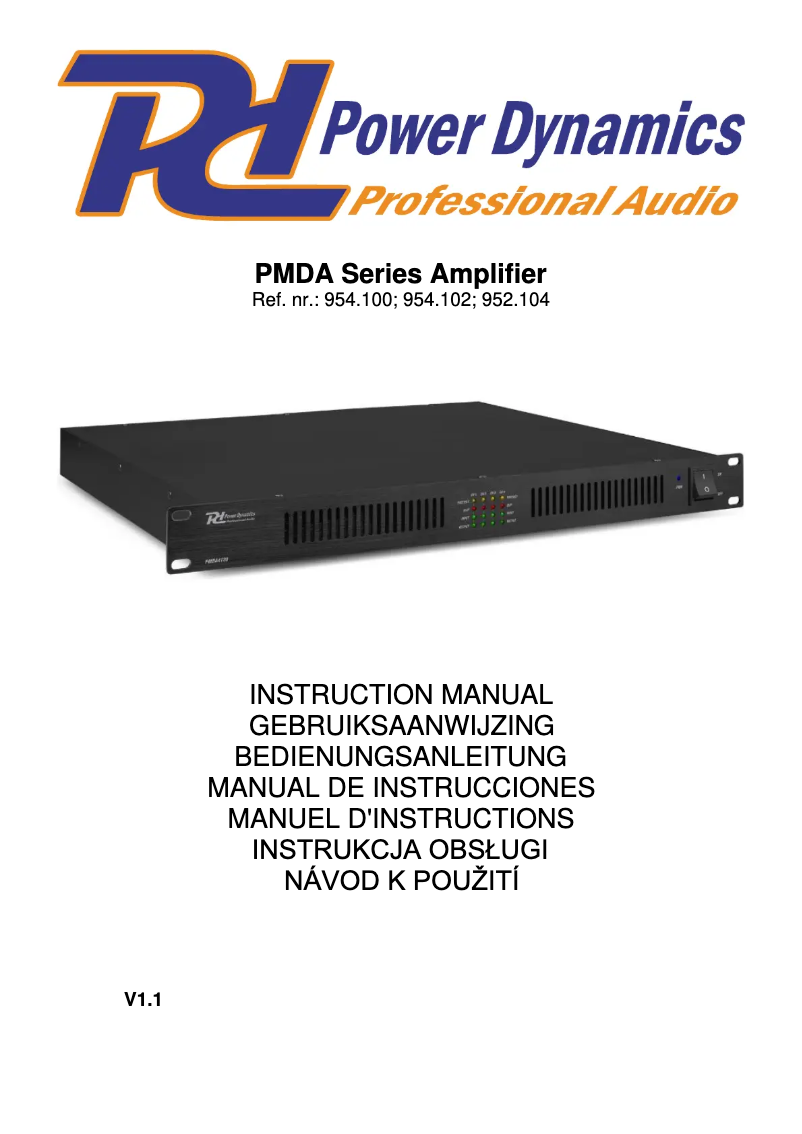 Page n°1 - Manuel utilisateur Power Dynamics PMDA4500
