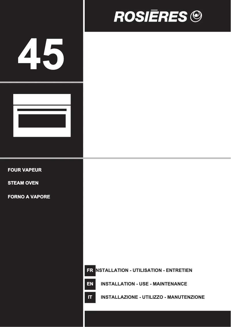 Page 1 de la notice Mode d'emploi Rosieres RSO 450 SV