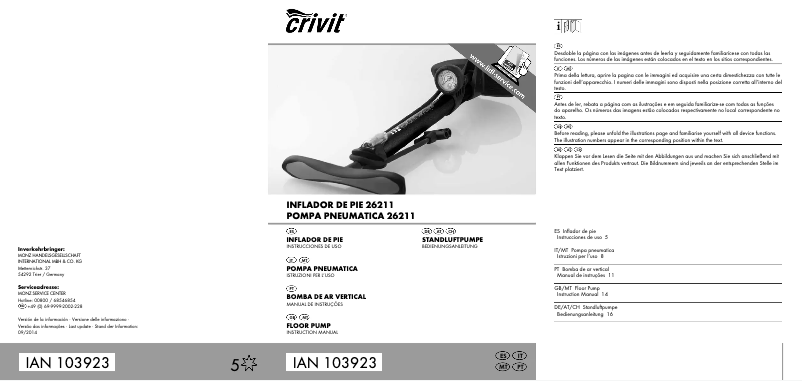 Page n°1 - Manuel utilisateur Crivit IAN 103923