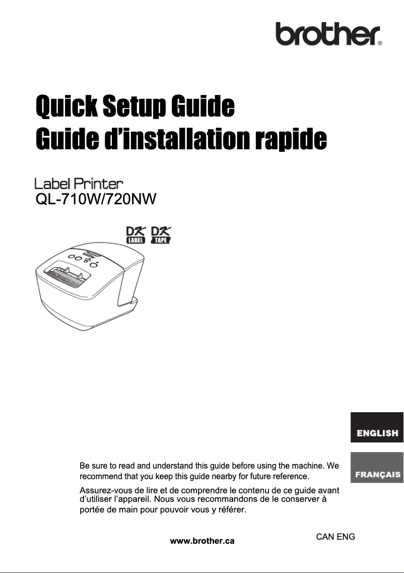 Page 1 de la notice Manuel utilisateur Brother QL-710W