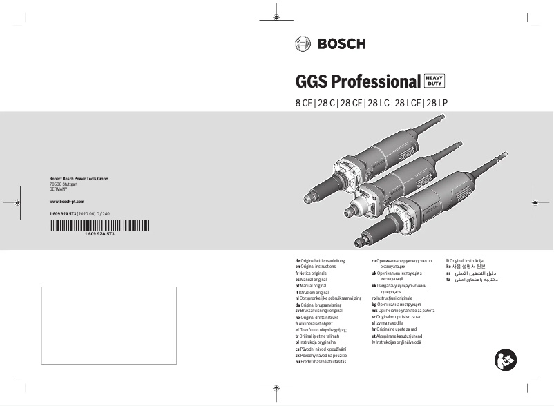 Page n°1 - Manuel utilisateur Bosch GGS 8 CE Professional