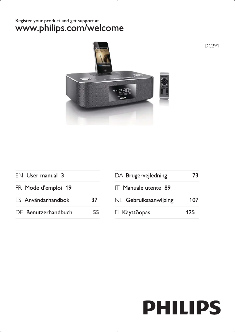 Page n°1 - Manuel utilisateur Philips DC192