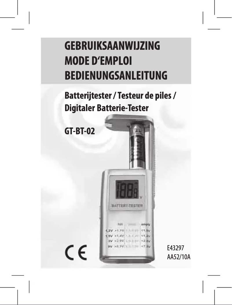 Page 1 de la notice Manuel utilisateur GlobalTronics GT-BT-02