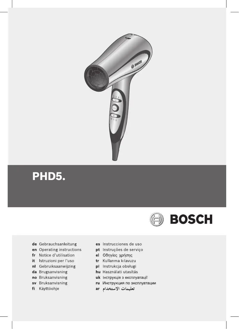 Page 1 de la notice Manuel utilisateur Bosch PHD5513 Beautixx