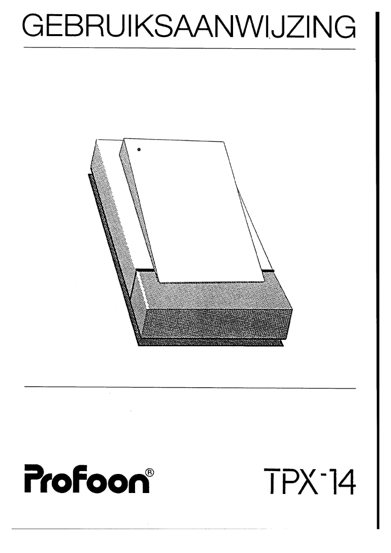 Image de la première page du manuel de l'appareil TPX-14