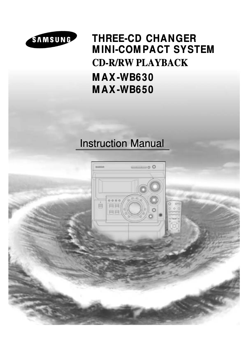 Page 1 de la notice Manuel utilisateur Samsung MAX-WB630