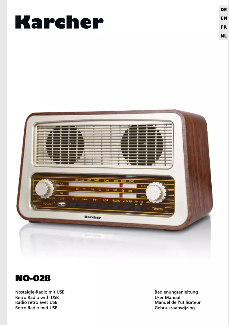 Página 1 del manual Manual de usuario Karcher Audio NO-028
