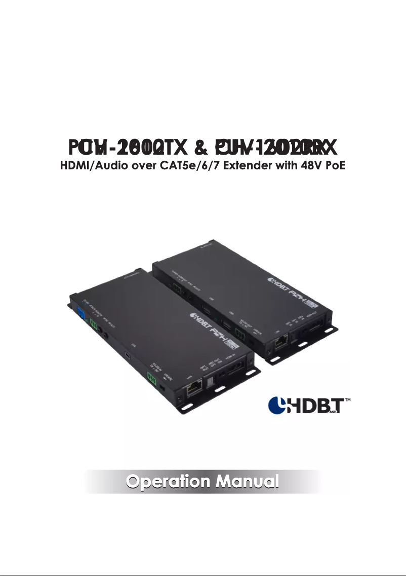 Image de la première page du manuel de l'appareil PUV-2010RX