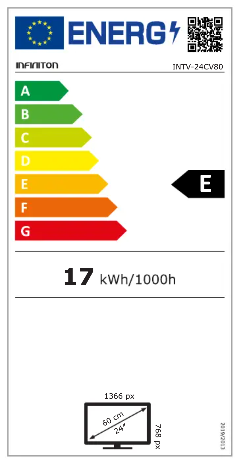 Page n°1 - Label énergétique Infiniton INTV-24CV80