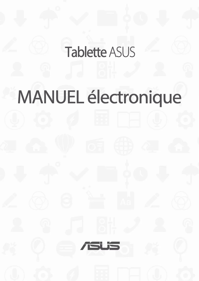Page n°1 - Manuel utilisateur Asus ZenPad 3S 10 Z500KL