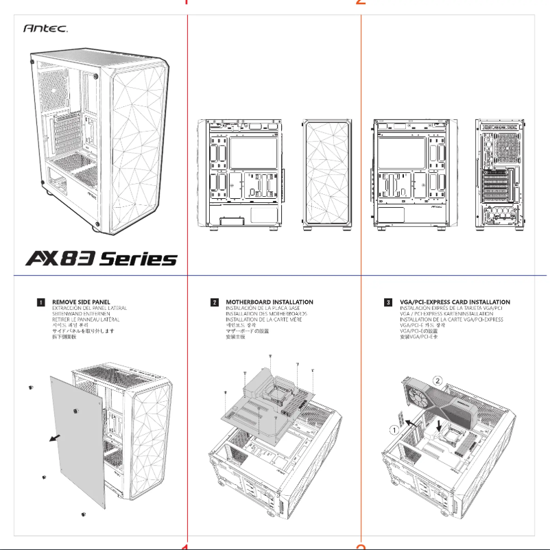 Page 1 de la notice Manuel utilisateur Antec AX83