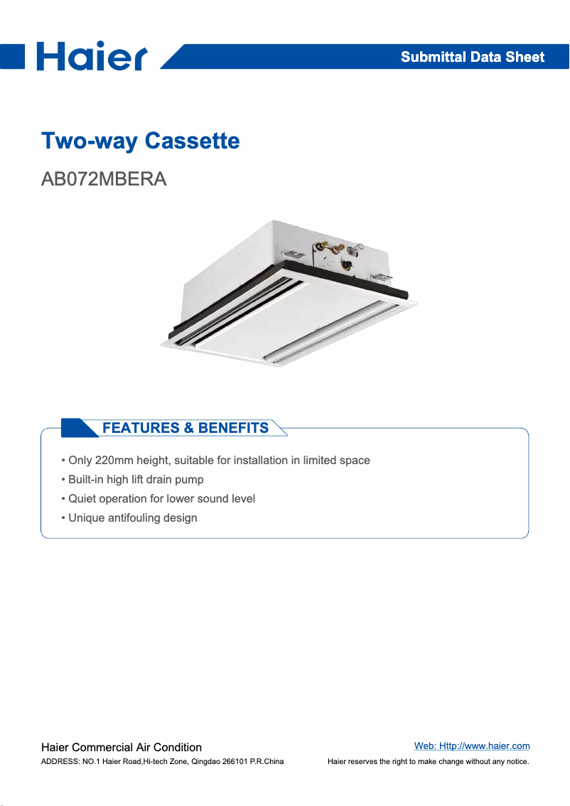 Image de la première page du manuel de l'appareil 2-WAY CASSETTE