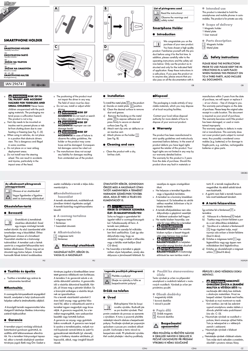 Page 1 de la notice Manuel utilisateur Ultimate Speed IAN 296741
