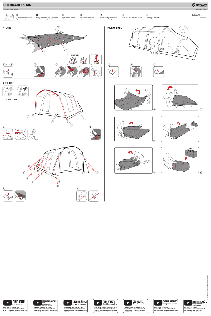 Page 1 de la notice Manuel utilisateur Outwell Colorado 6 Air