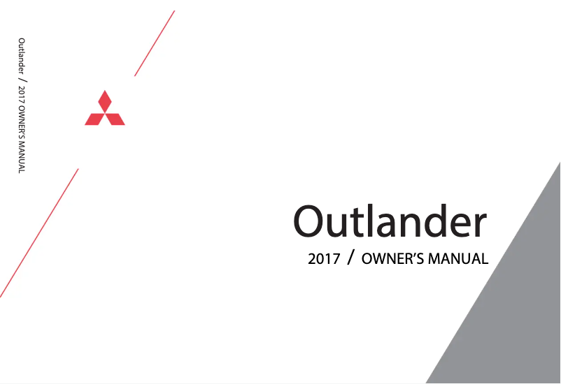 Page 1 de la notice Manuel utilisateur Mitsubishi Outlander (2017)