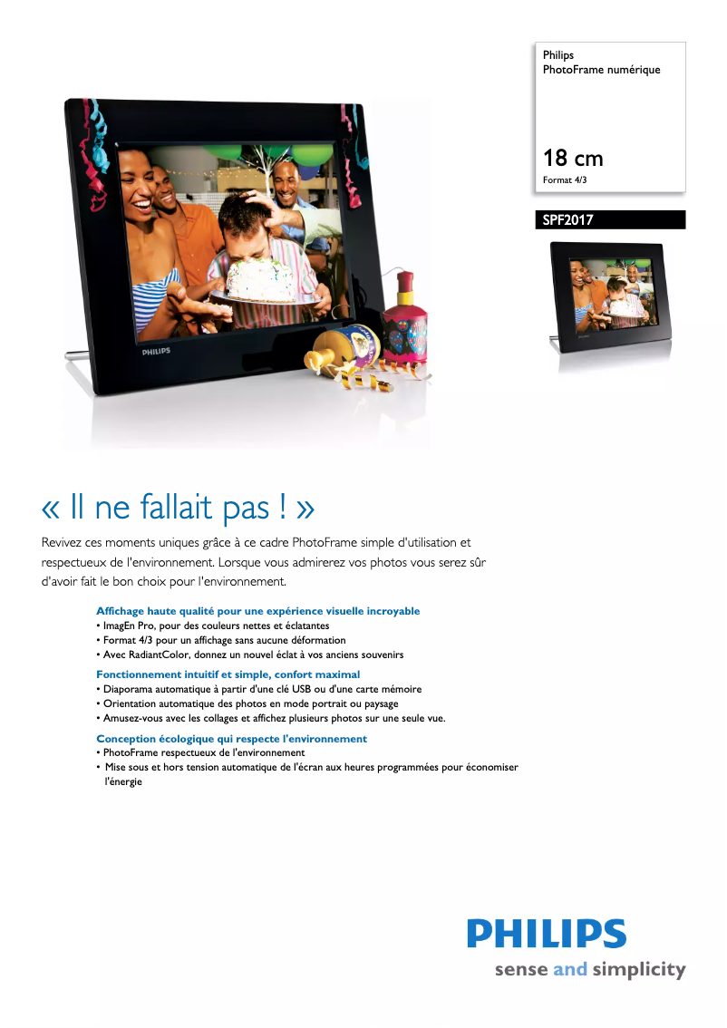 Imagen de la primera página del manual del dispositivo SPF2017