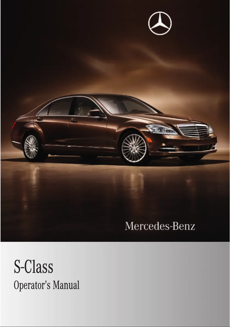 Page 1 de la notice Manuel utilisateur Mercedes-Benz S-Class (2010)