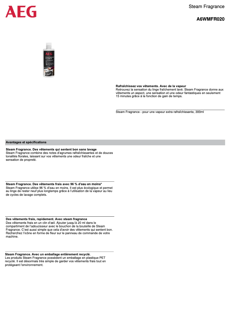 Image de la première page du manuel de l'appareil A6WMFR020