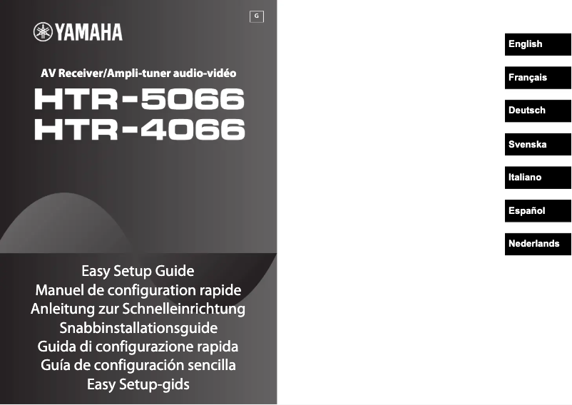 Page n°1 - Manuel utilisateur Yamaha HTR-4066
