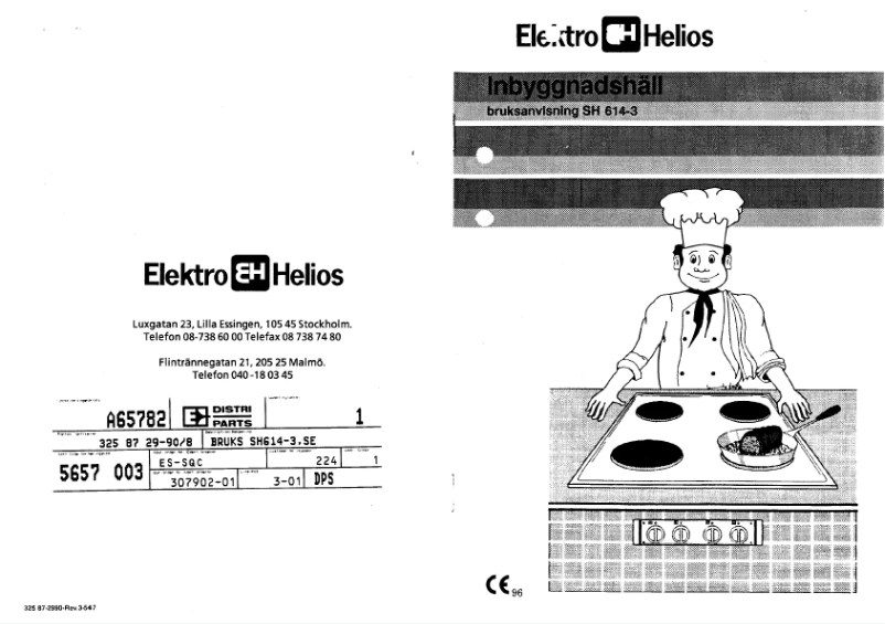 Page n°1 - Manuel utilisateur Elektro Helios SH614-3