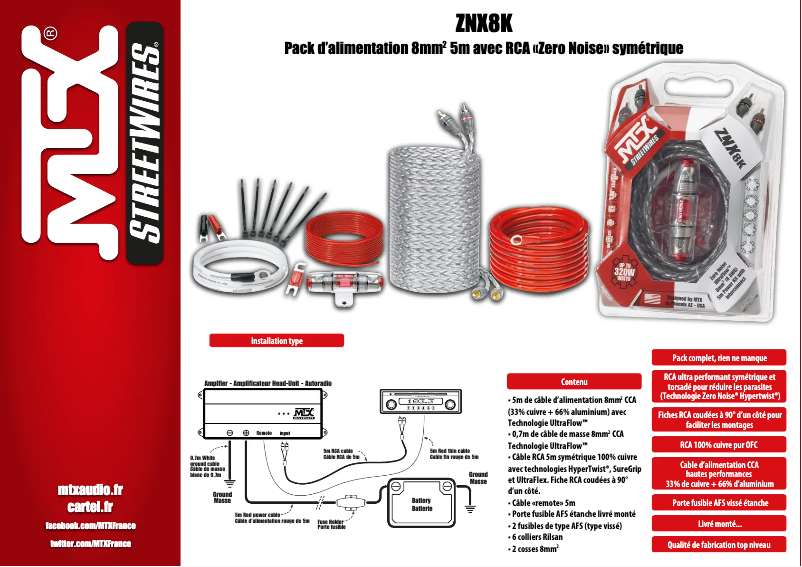 Page 1 de la notice Manuel utilisateur MTX Audio ZNX8K