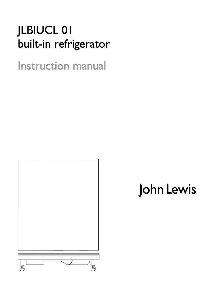 Page 1 de la notice Manuel utilisateur John Lewis JLBIUCL 01