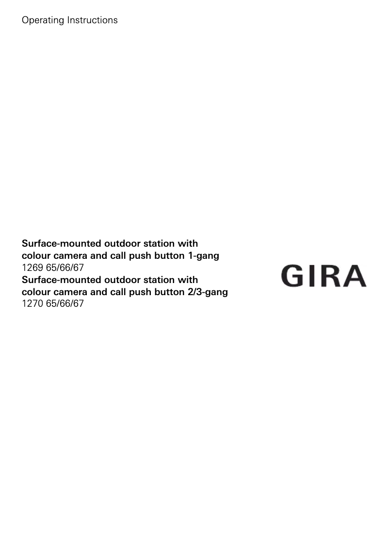 Página 1 del manual Manual de usuario Gira 1269