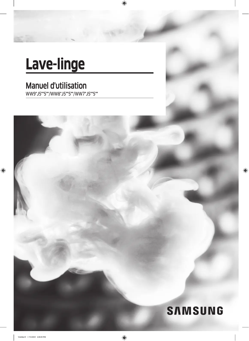Page n°1 - Manuel utilisateur Samsung WW80J5355EW