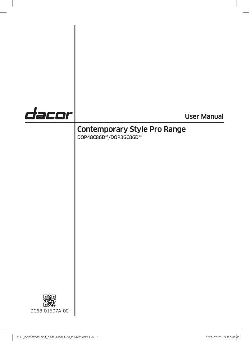 Image de la première page du manuel de l'appareil DOP48C86DLM
