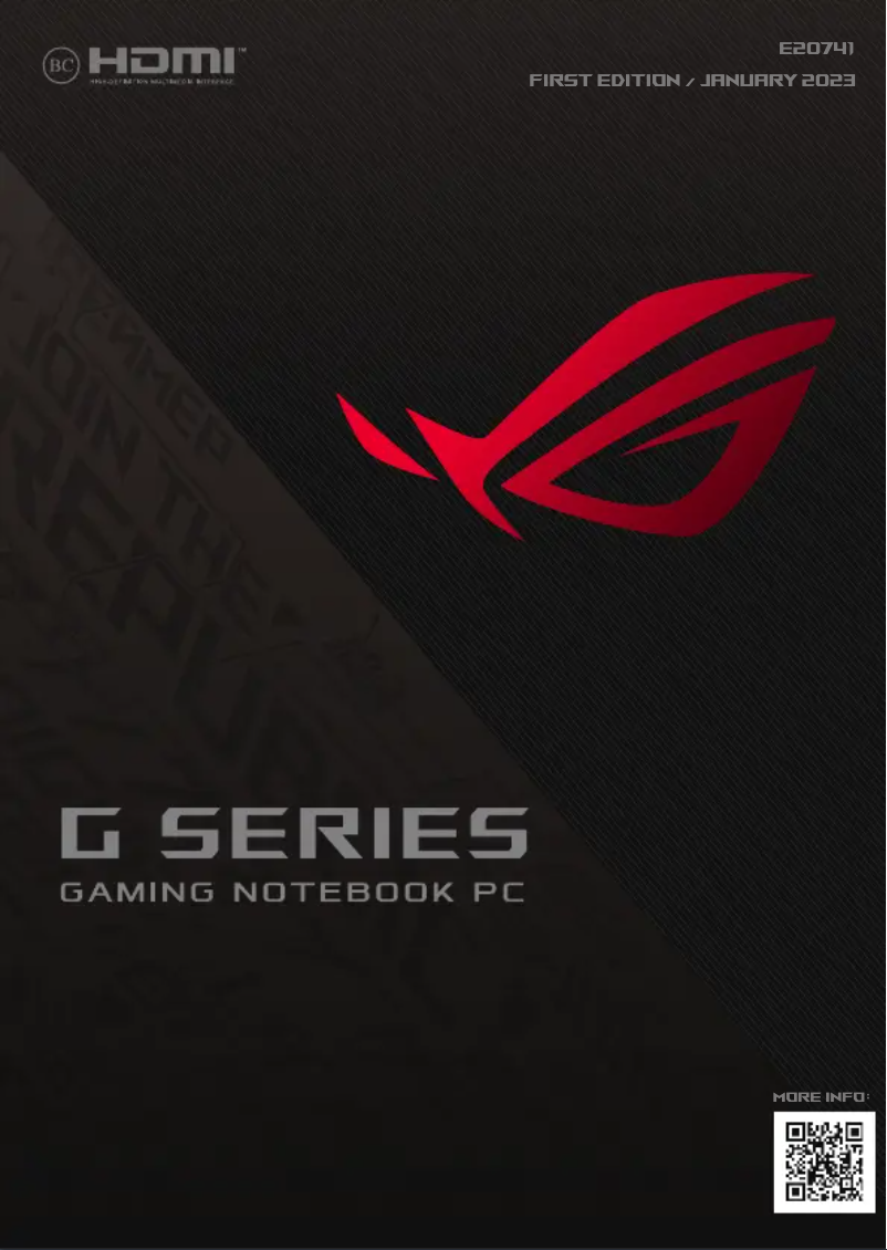 Page 1 de la notice Manuel utilisateur Asus ROG Flow X13