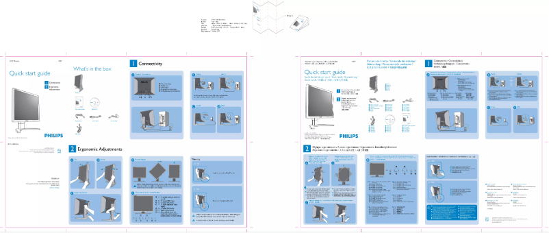 Page n°1 - Guide de démarrage rapide Philips Brilliance 190P7EG