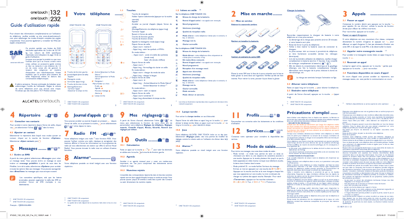 Page n°1 - Manuel utilisateur Alcatel One Touch 232