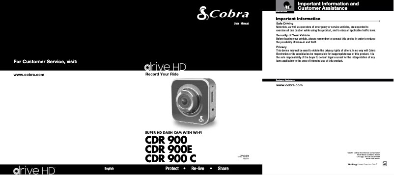 Página 1 del manual Manual de usuario Cobra CDR 900E