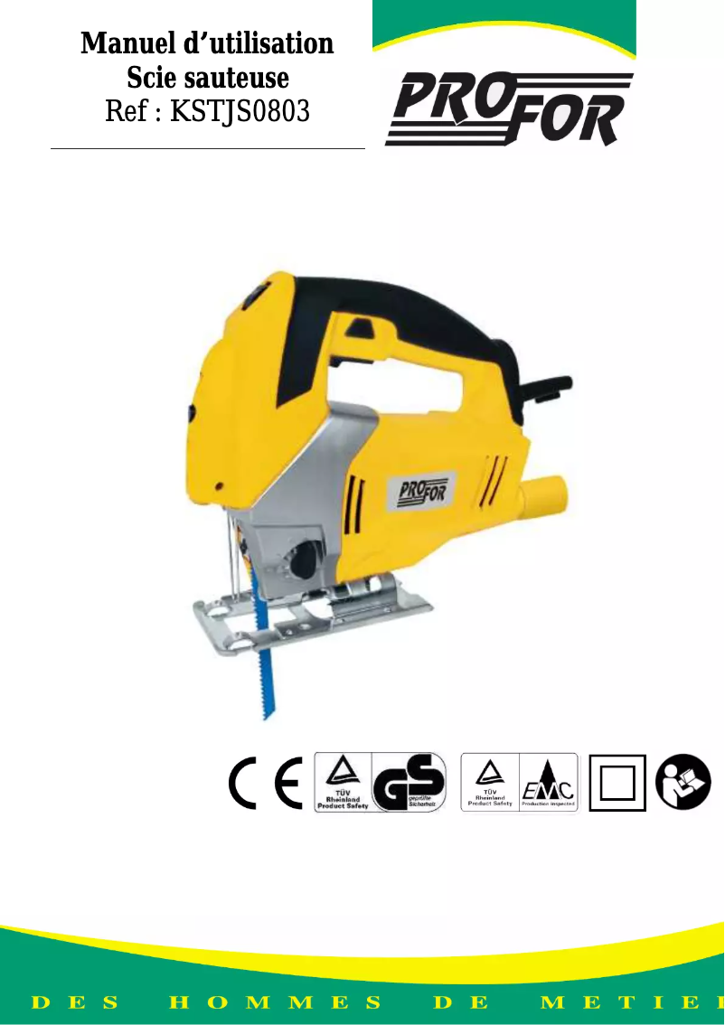 Page n°1 - Manuel utilisateur Profor KSTJS0803