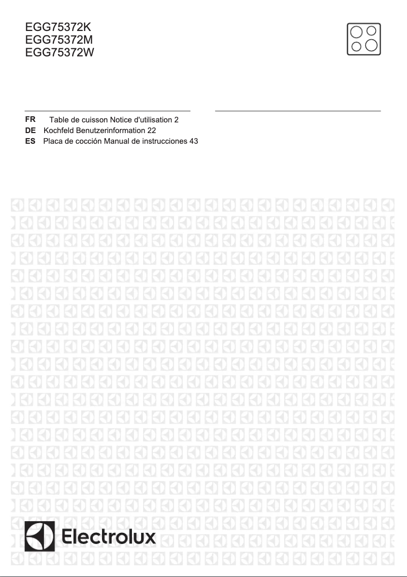Image de la première page du manuel de l'appareil EGG75372K