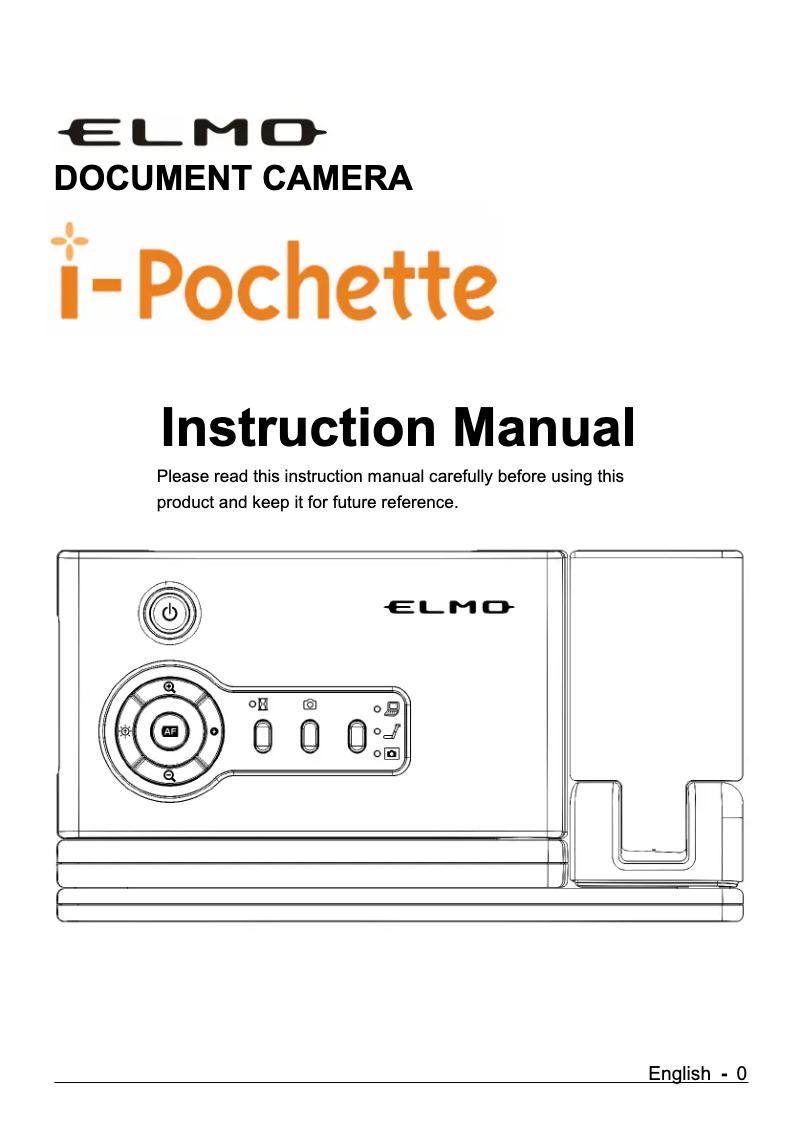 Page 1 de la notice Manuel utilisateur Elmo i-Pochette CO-10